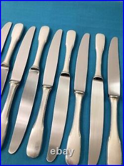 12 grands couteaux ERCUIS modèle VIEUX PARIS CLUNY métal argenté 24,5 cm table