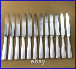 12 grands couteaux de table ART DECO métal argenté BOULENGER modèle BETTY 25 cm