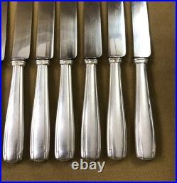 12 grands couteaux de table ART DECO métal argenté BOULENGER modèle BETTY 25 cm