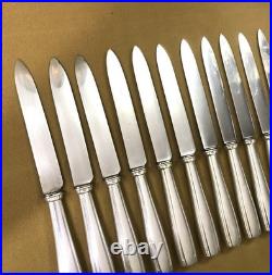 12 grands couteaux de table ART DECO métal argenté BOULENGER modèle BETTY 25 cm