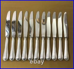 12 grands couteaux de table CHRISTOFLE modèle SPATOURS métal argenté 24,5 cm