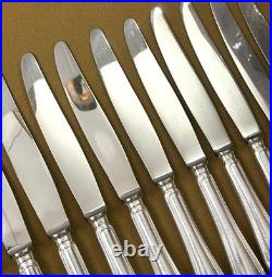 12 grands couteaux de table CHRISTOFLE modèle SPATOURS métal argenté 24,5 cm
