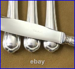 12 grands couteaux de table CHRISTOFLE modèle SPATOURS métal argenté 24,5 cm