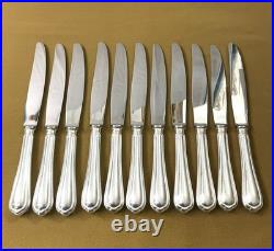 12 grands couteaux de table CHRISTOFLE modèle SPATOURS métal argenté 24,5 cm