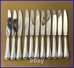 12 grands couteaux de table CHRISTOFLE modèle SPATOURS métal argenté 24,5 cm
