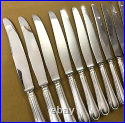 12 grands couteaux de table CHRISTOFLE modèle SPATOURS métal argenté 24,5 cm