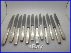 12 grands couteaux de table Christofle métal argenté modèle Atlas