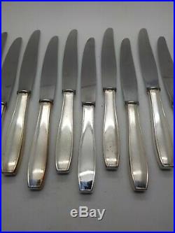 12 grands couteaux de table Christofle métal argenté modèle Atlas