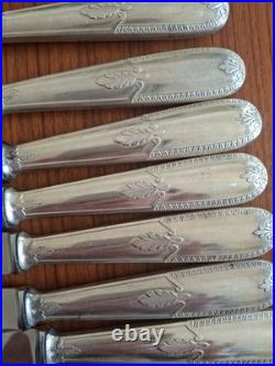 12 grands couteaux modèle Empire métal argenté 26 cm