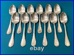 12 grands couverts CHRISTOFLE modèle RUBANS CROISÉS métal argenté 21,5 cm