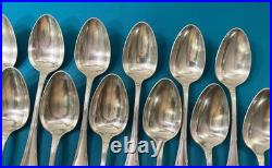 12 grands couverts CHRISTOFLE modèle RUBANS CROISÉS métal argenté 21,5 cm