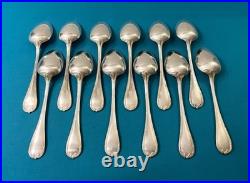 12 grands couverts CHRISTOFLE modèle RUBANS CROISÉS métal argenté 21,5 cm