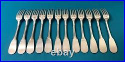 12 grands couverts ERCUIS modèle VIEUX PARIS métal argenté CLUNY 20,5 cm table