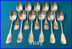 12 grands couverts ERCUIS modèle VIEUX PARIS métal argenté CLUNY 20,5 cm table