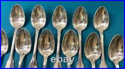 12 grands couverts ERCUIS modèle VIEUX PARIS métal argenté CLUNY 20,5 cm table