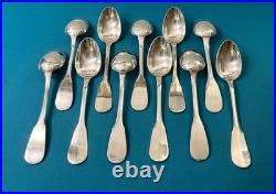 12 grands couverts ERCUIS modèle VIEUX PARIS métal argenté CLUNY 20,5 cm table