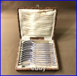 12 petite cuillère à café ARMAND FRENAIS modèle ART NOUVEAU métal argenté 14,7cm