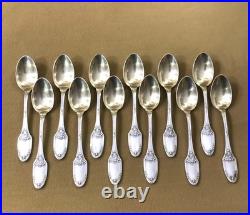 12 petite cuillère à café thé BOULENGER modèle MARIE LOUISE métal argenté 13,8cm