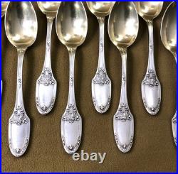 12 petite cuillère à café thé BOULENGER modèle MARIE LOUISE métal argenté 13,8cm