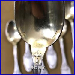 12 petite cuillère à café thé BOULENGER modèle MARIE LOUISE métal argenté 13,8cm