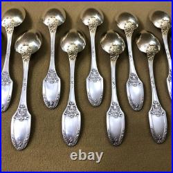 12 petite cuillère à café thé BOULENGER modèle MARIE LOUISE métal argenté 13,8cm