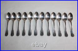 12 petites cuillères CHRISTOFLE modèle Vendôme, métal argenté, long. 13.5 cm