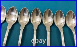 12 petites cuillères ERCUIS modèle FILET CHINON métal argenté 14,5 cm couvert