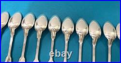 12 petites cuillères ERCUIS modèle FILET CHINON métal argenté 14,5 cm couvert