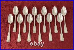 12 petites cuillères SFAM modèle SANS GÊNE métal argenté couvert table 14,5cm