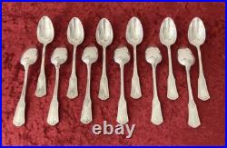12 petites cuillères SFAM modèle SANS GÊNE métal argenté couvert table 14,5cm
