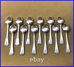 12 petites cuillères à café CHRISTOFLE modèle ATLANTIDE métal argenté 13,5 cm