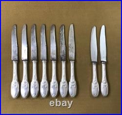 17 couteaux CHRISTOFLE modèle DELAFOSSE métal argenté Couverts Ménagère Table