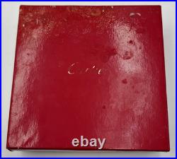 (2) Vide-Poche en Métal argenté, CARTIER-Modèle MUST TRINITY, 1990