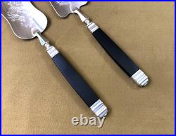 2 pelle à tarte et gâteaux en métal argenté Modèle ROCAILLE MARLY manche ébène