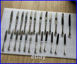 24 Couteaux En Métal Argenté Christofle Modèle Port Royale