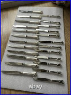 24 Couteaux En Métal Argenté Christofle Modèle Port Royale