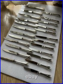 24 Couteaux En Métal Argenté Christofle Modèle Port Royale