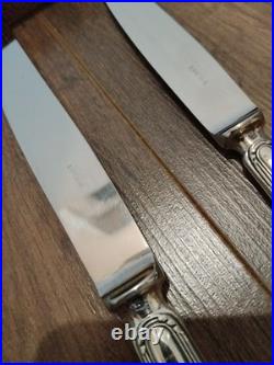 24 couteaux de table ERCUIS modèle CONTOURS VICTORIA métal argenté 20/24 cm