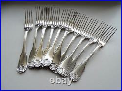 24 couverts à dessert CHRISTOFLE modele coquille VENDOME métal argenté 17 cm