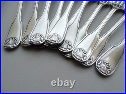 24 couverts à dessert CHRISTOFLE modele coquille VENDOME métal argenté 17 cm