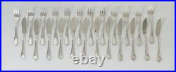 24 couverts à poisson Ercuis modèle Sully, métal argenté, 60 gr argent TBE