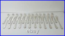 24 couverts à poisson Ercuis modèle Sully, métal argenté, 60 gr argent TBE