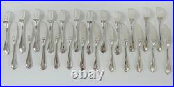 24 couverts à poisson Ercuis modèle Sully, métal argenté, 60 gr argent TBE