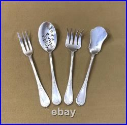 4 couverts de service CHRISTOFLE modèle RUBANS CLOCHETTES métal argenté Pelle