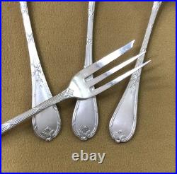 4 couverts de service CHRISTOFLE modèle RUBANS CLOCHETTES métal argenté Pelle