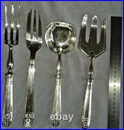 4 pièces de service métal argenté modèle Grand Prix 3 Fourchette s et 1 Cuillère