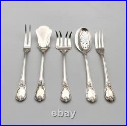 5 couverts de service à hors d'oeuvre CHRISTOFLE modèle MARLY métal argenté