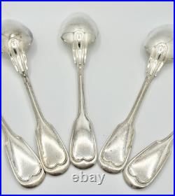 5 cuillères de table Christofle modèle filet Chinon métal argenté