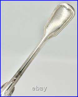 5 cuillères de table Christofle modèle filet Chinon métal argenté