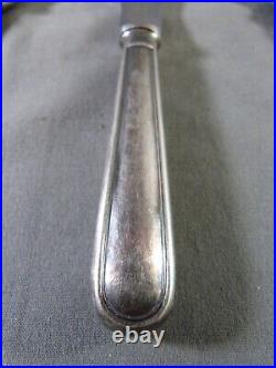5 grands couteaux de table CHRISTOFLE modèle ALBI métal argenté Couvert 24,5 cm